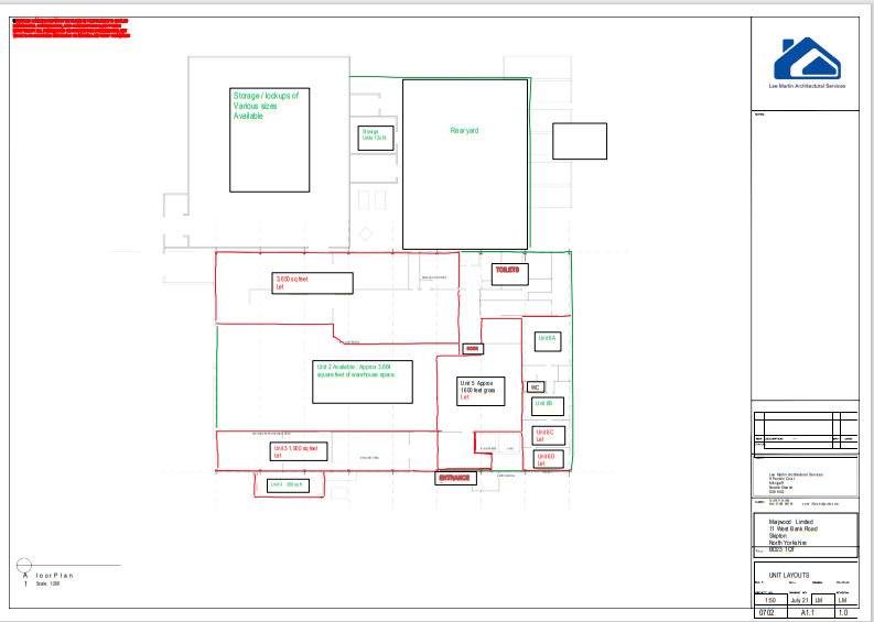 Plan of industrial units